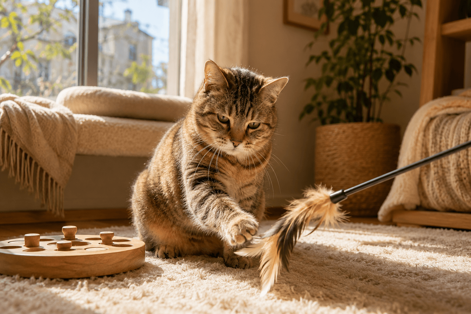 Senior-cat enrichment