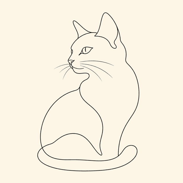 Line Art pet portrait style